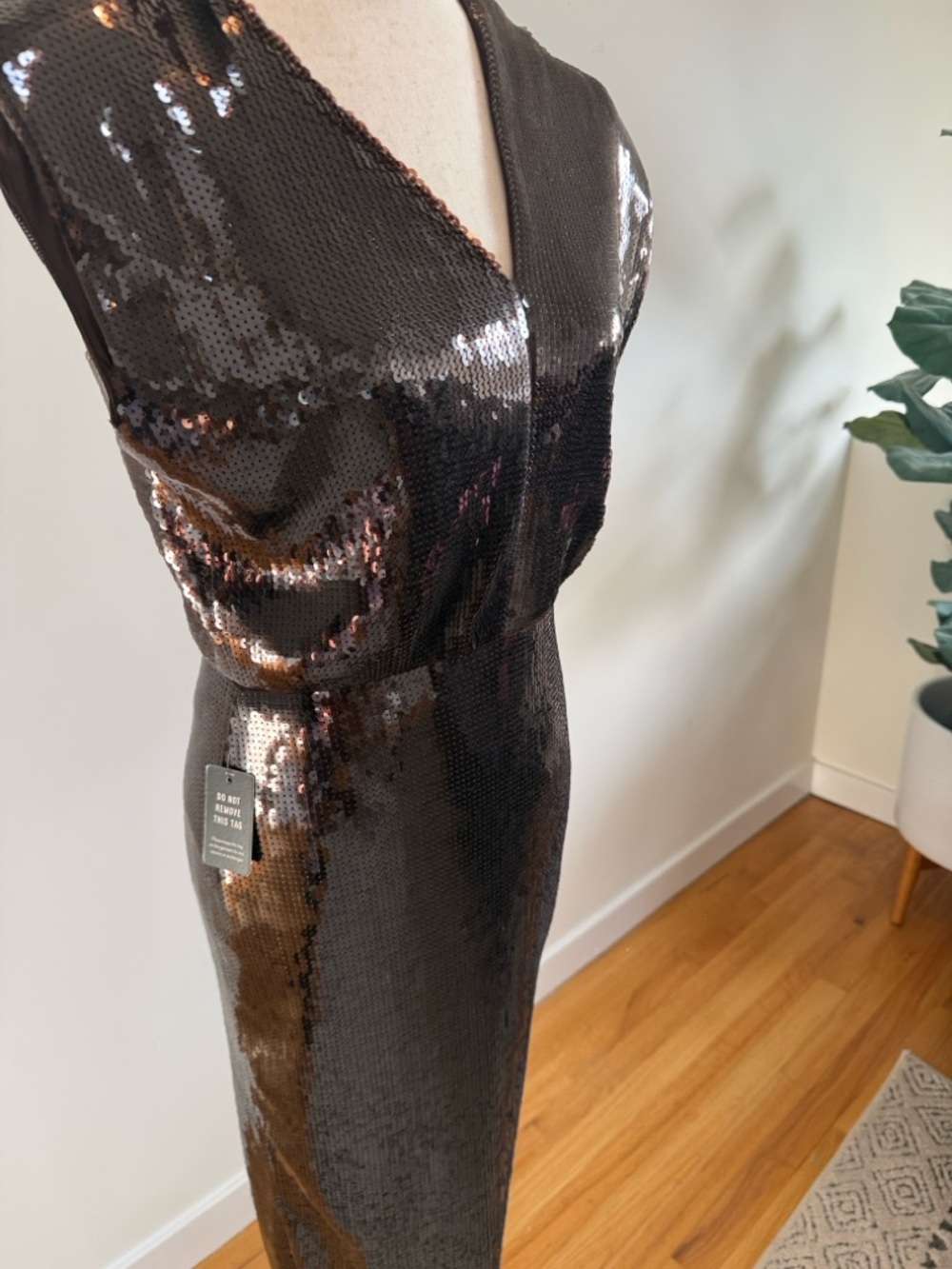 Sequin Midi Dress in Multi-Color